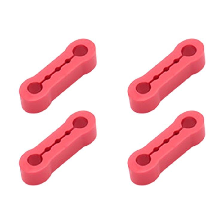 4Pcs Universal Car Door Lock Covers Silicone Bumpers Reduce Collision Noise Door Lock Buffer Simple Setup красный