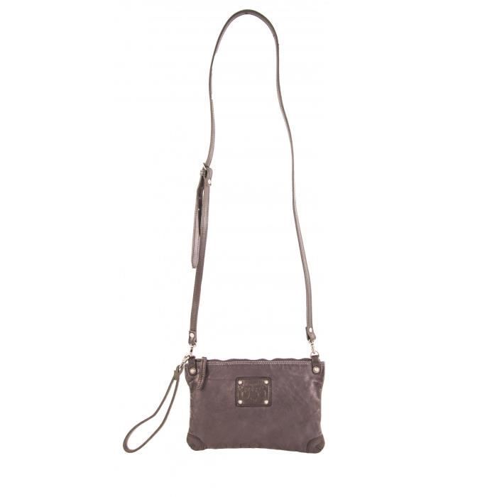 Sac Bandoulière - LE TEMPS DES CERISES - Sana 4 - Noir - Zippée - Femme