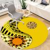 1pc Yin Yang Symbol Chair Carpet for Office, Round Non Slip Durable Large Size Office Carpet, Suitable for Office