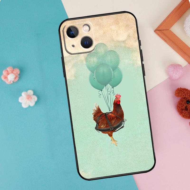 Chicken Hen Rooster Phone Case For iPhone 16 15 14 13 12 11 Pro Max Plus Mini XR 16e Funda Silicone Back Cover