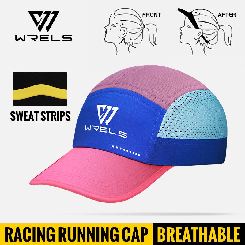 WRELS Sports Cap Adjustable Sun Visor Hat UV Protection Breathable Mesh Cap Moisture Wicking Duckbill Cap Quick Dry Baseball Cap