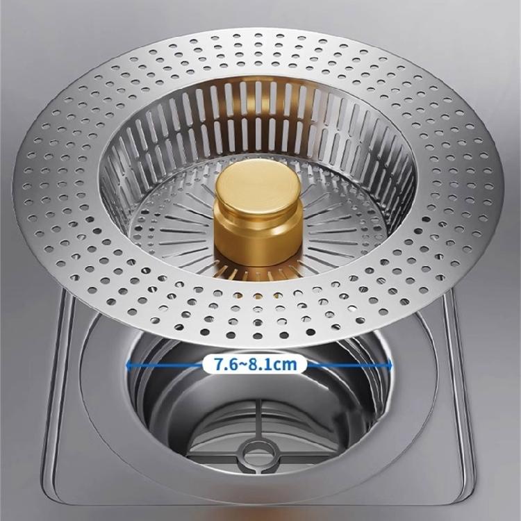 Kitchen Supplies Sink Strainer Stainless Steel Gold Accessory for Effective Waste Collection and Easy Cleaning
