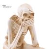 Scary Halloween Atmosphere Props Skeleton Statue, See Speak Hear No Evil Figurines, Unique Statue Collectible Skull Decoration for Indoor Mantel Table
