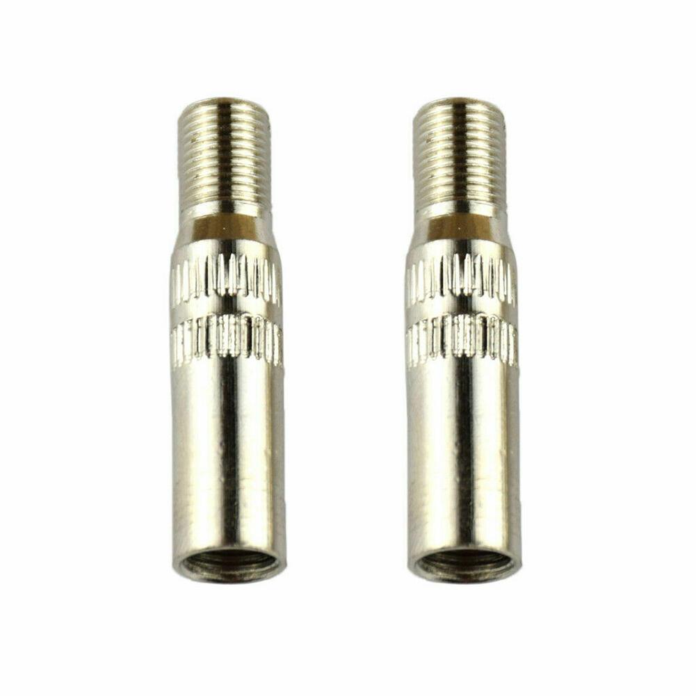 2 Piece Tire Valve Stem Extension Adapter for Car Motorcycle Bike - Chrome Plated Brass for Standard Tire Valve Use Stem Caps1