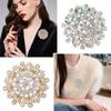 Creative Elegant Crystal Flower Brooches Pearl Rhinestone Brooch Pins Jewelry Charming Jewelry Gifts Women