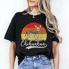 Chihuahua T-Shirt Gift Retro Chihuahua Mama Dog Owner Unisex Tee Black Navy Dark