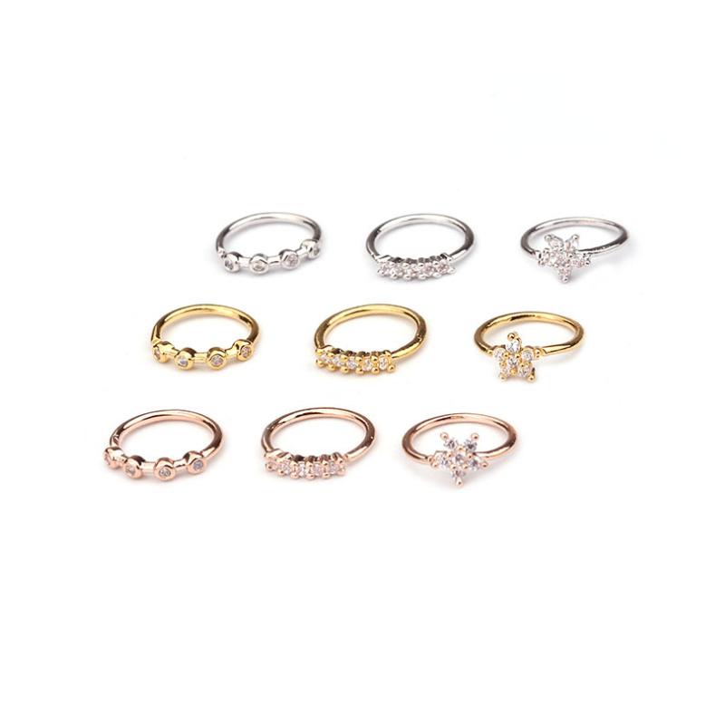 1Pc Nose Hoop Ring Tiny Flower Helix Cartilage Tragus Ring Piercing Jewelry