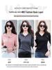 Women's Slimming Long Sleeve Turn-Down Collar T-Shirt - New Autumn Versatile Fashion Top 2025