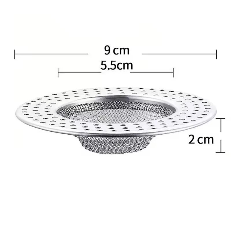 1/3/5pcs-Stainless steel floor drain net, sewer filter net, toilet, hair drain outlet, filtering and anti blocking device