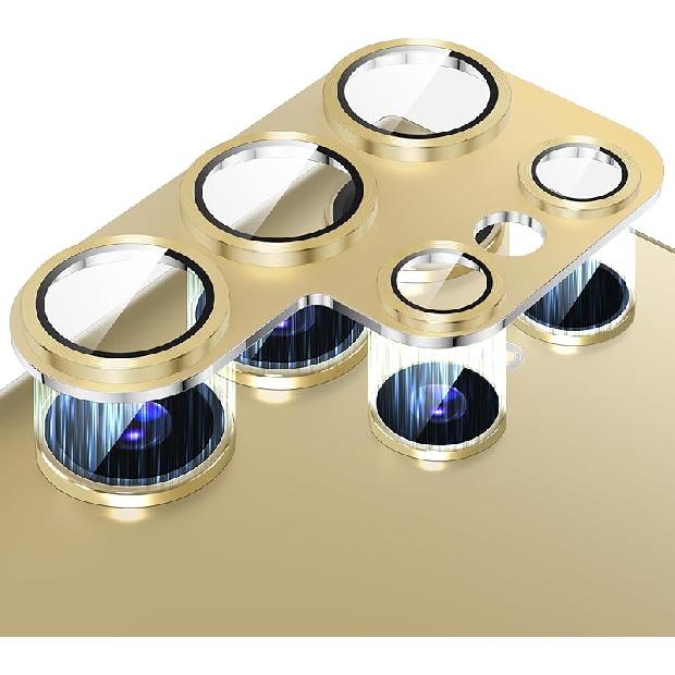 Suoman Защита объектива камеры для Samsung Galaxy S24 Ultra, Металл+Закаленное стекло (2-в-1) Защитная линза для Samsung Galaxy S24 Ultra - Фиолетовый