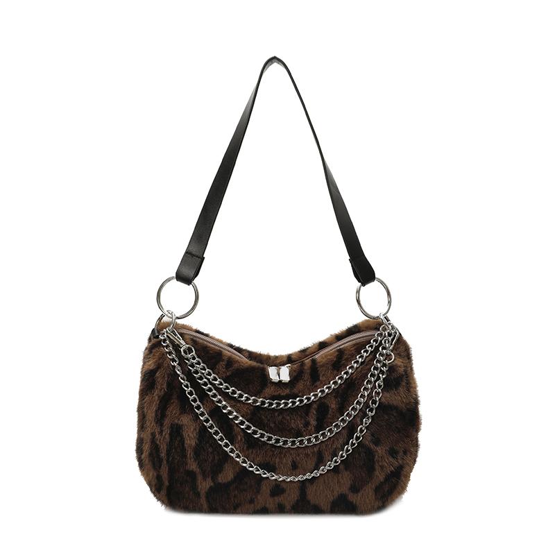 

Cott Leopard Temperament Shoulder Bags Autumn/Winter New 2026 High Quality Bags for Women Zipper Fashi Crossbody Bags кавовий
