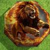 Flaming Lion: A Unique and Powerful Umbrella Design   Perfect for Outdoor Adventures, Auto Open/Close Functionality, Ideal As a Gift for Travel