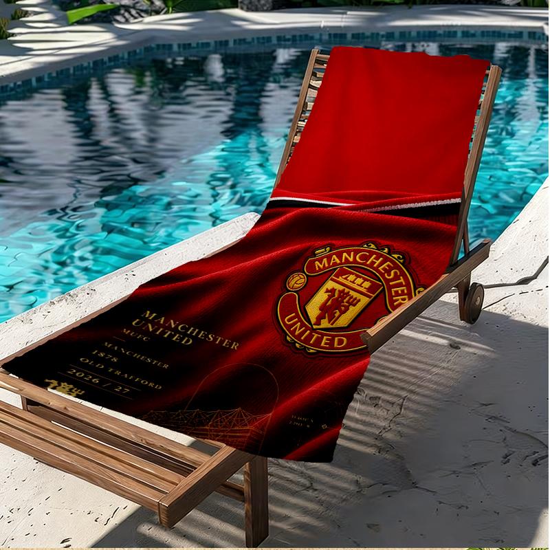 Football team Print Beach Towel, Versatile Lightweight Absorbent Beach Towel for Pool Surf Yoga Bathroom, Perfect Birthday Holiday Gift