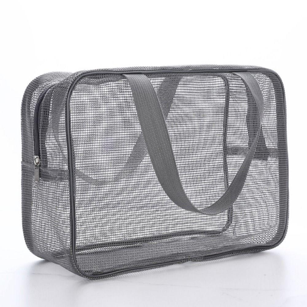 Easily Carry Mesh Shower Bag Quick Dry Cosmetic Organizer Case Lightweight Beach Pockets  Gym