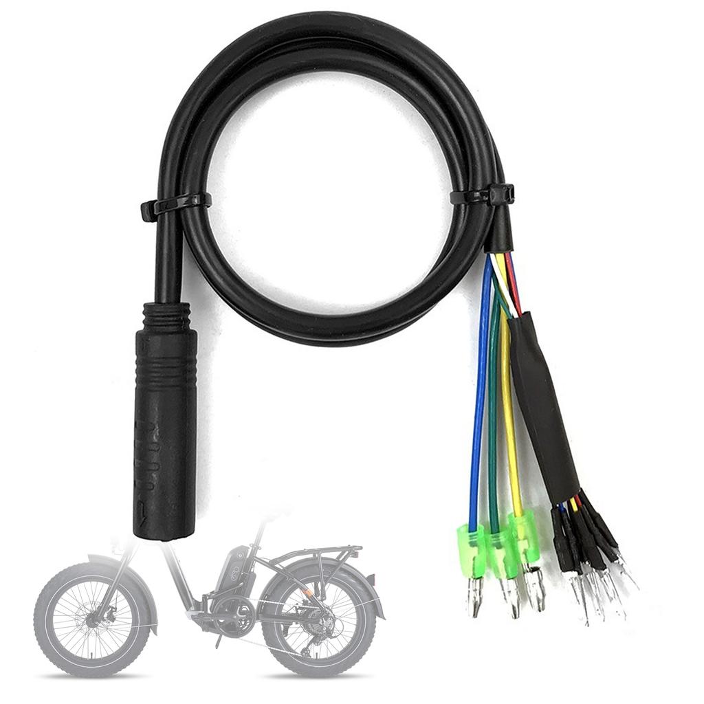Bicycle To Electric Bike Conversion Motor Adapter Cable with Female Connector 6 Pin Hall Sensor and 3 Pin Phase
