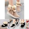 Women's Winter Boots Warm Fur Lined Casual Ankle Shoes With Sweet Bow Flats