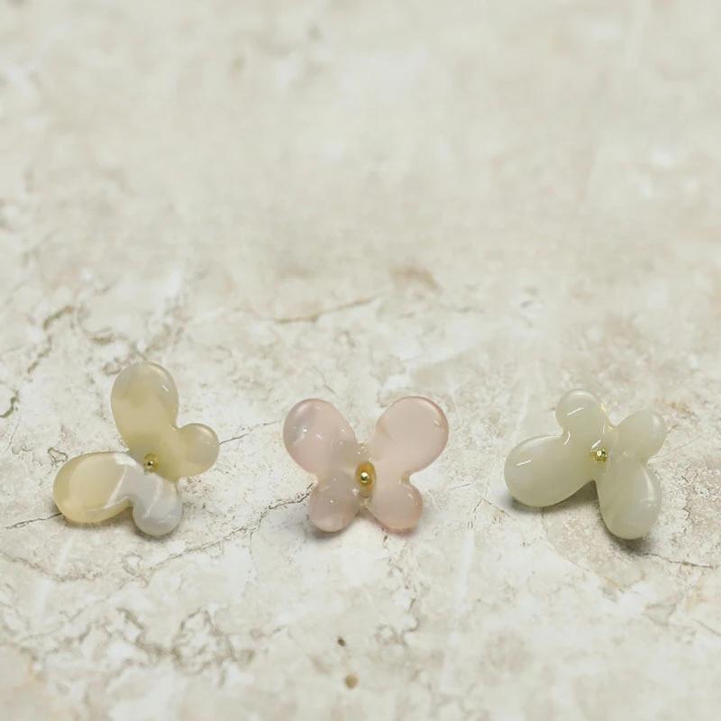 10pcs Creative Butterfly Buttons 12.5/19mm Smooth Resin Butterfly Shank Buttons Woman's Clothes Buttons