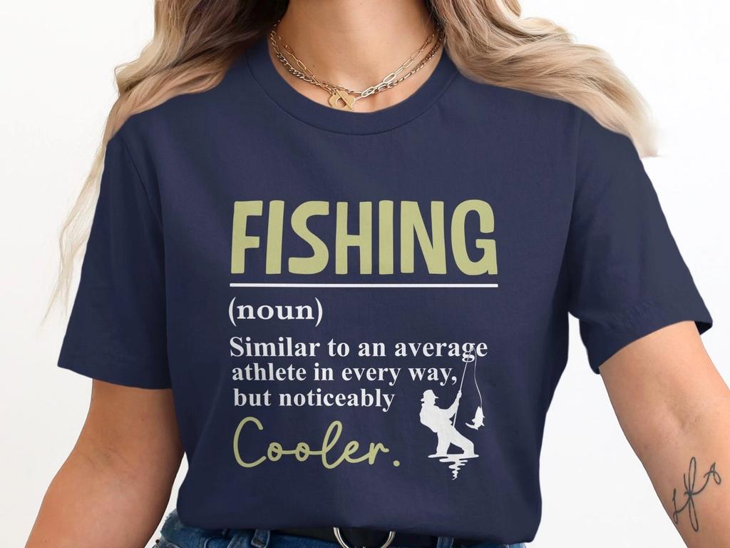 Fishing Definition T-Shirt Funny Fisherman Gift Joke Tee Hobby Outdoor Apparel