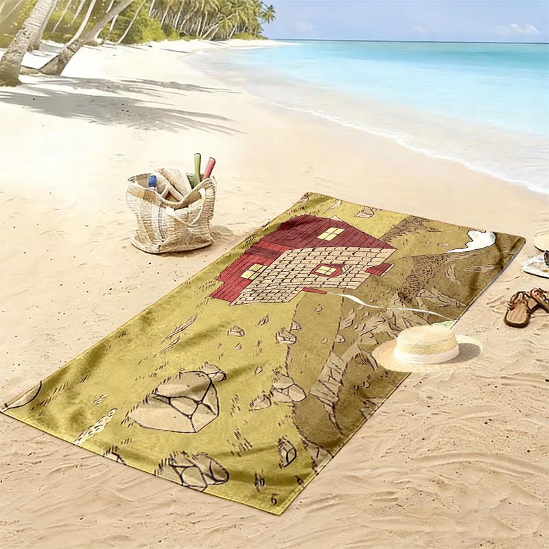 Hilda Art Print Beach Towel, Large Soft Quick Dry Towel for Beach Camping Swimming