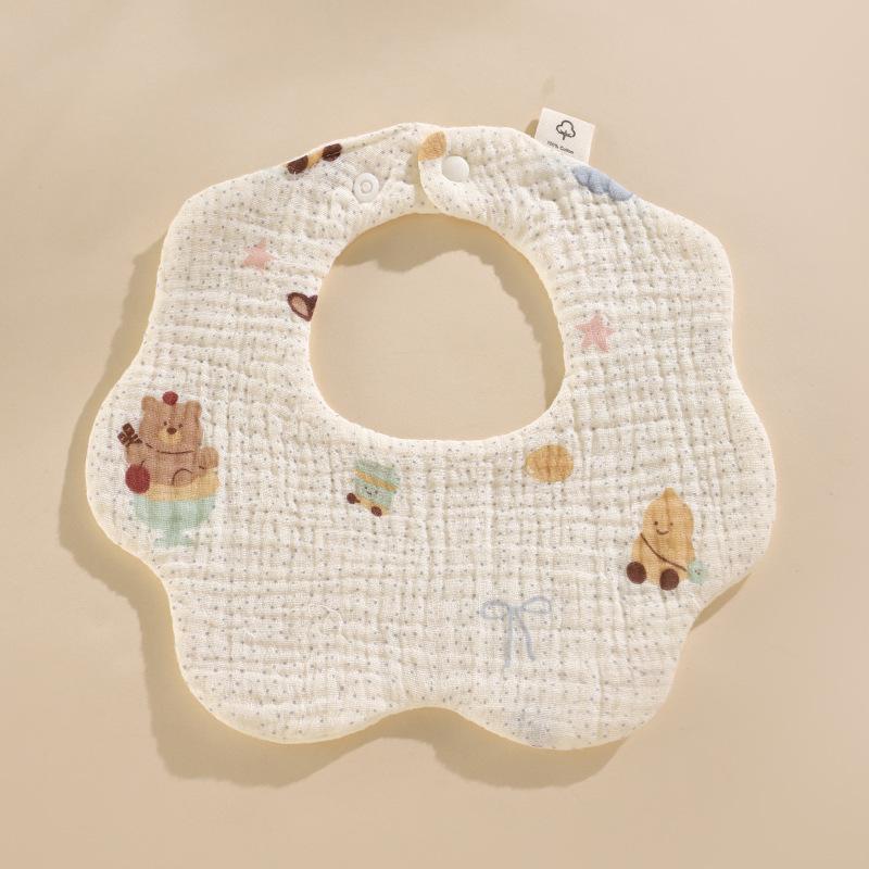 Soft Six-Layer Pure Cotton Baby Bib - Gauze Newborn Saliva Towel