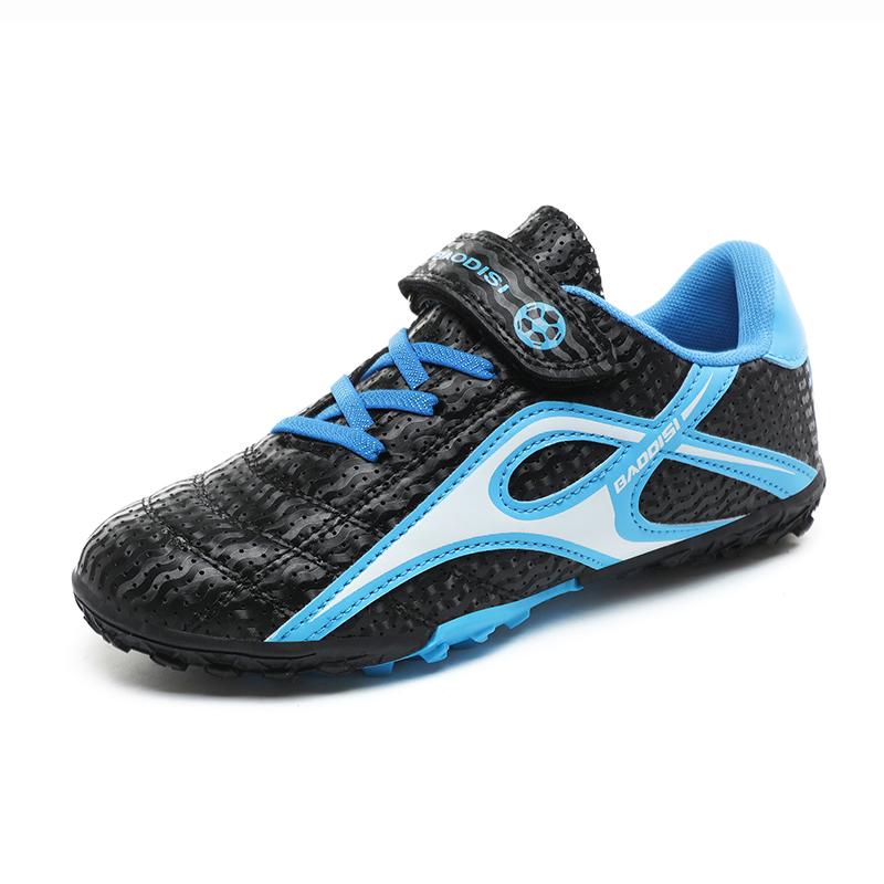 Scarpe da Calcio per Studenti con Tacchetti Velcro Magico Facili da Indossare Antiscivolo Scarpe Sportive da Allenamento e Competizione per Ragazzi e Ragazze