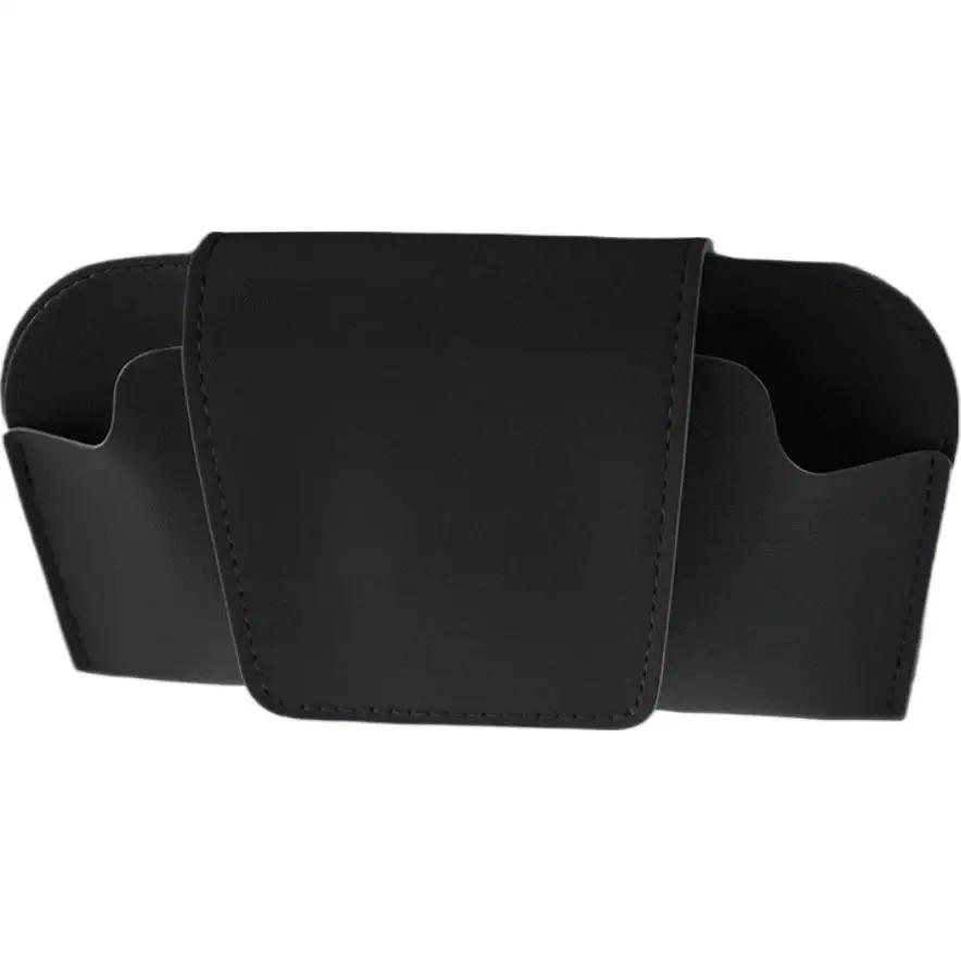 Car Glasses Holder Multi-functional Leather Car Glasses Box Case Storage Holder Glasses Car Portable Sunglasses Stable Suns P4F2