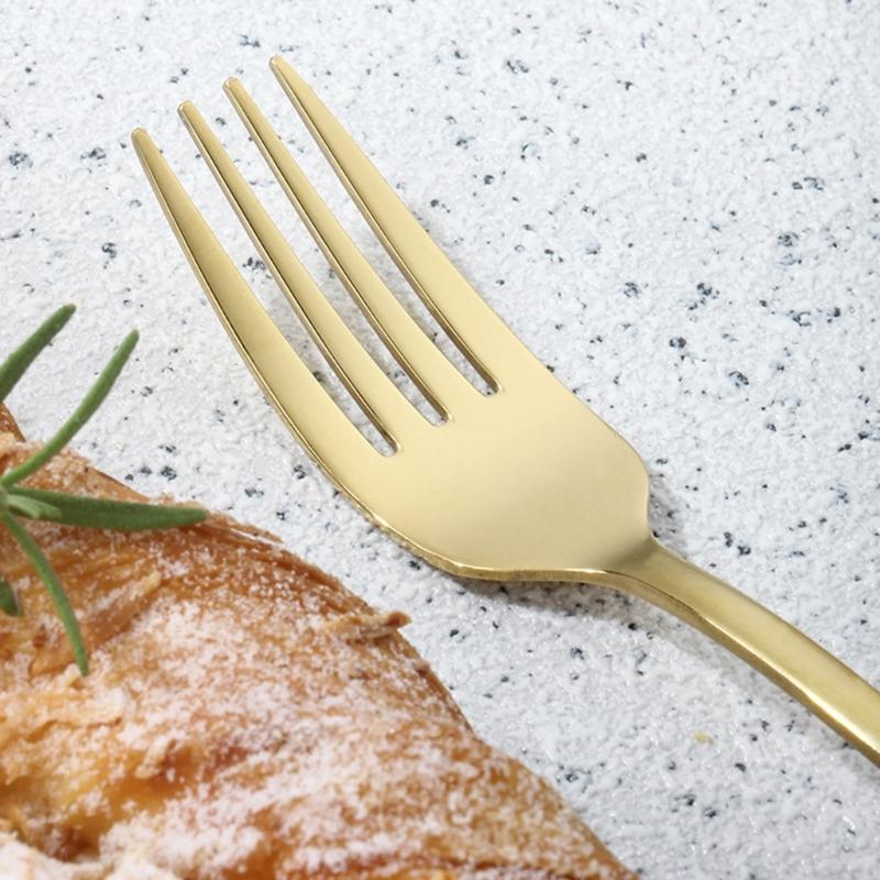 Stainless Steel Coffee Spoon Long-handled Ice-Tea Spoon Long Handle Fruit Fork Tableware Eating Utensils Dishwasher Safe