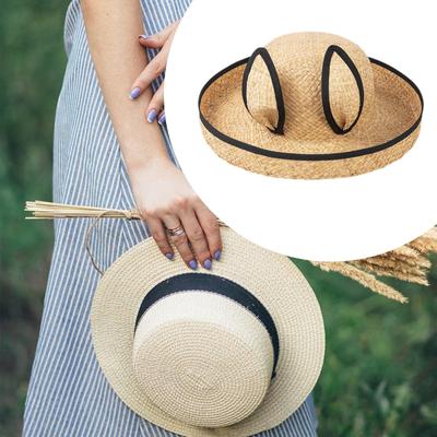Straws Hat Comfortable Cap Brim for Wedding Short Trips Party Beach Holidays