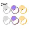 Round Metal Ring Base Stainless Steel Adjustable Blank Cabochon DIY