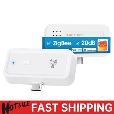 ZigBee Signal Repeater Works with ZigBee Gateway Hub Type C Signal Booster Output Power Up To 20db Smart Home Automation Devices