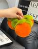 2025 Real Rabbit Hair Mini Cute Small Persimmon Keychains Women Plush Rex Rabbit Fur Car Key Chain Bag Decoration Pendant Gift