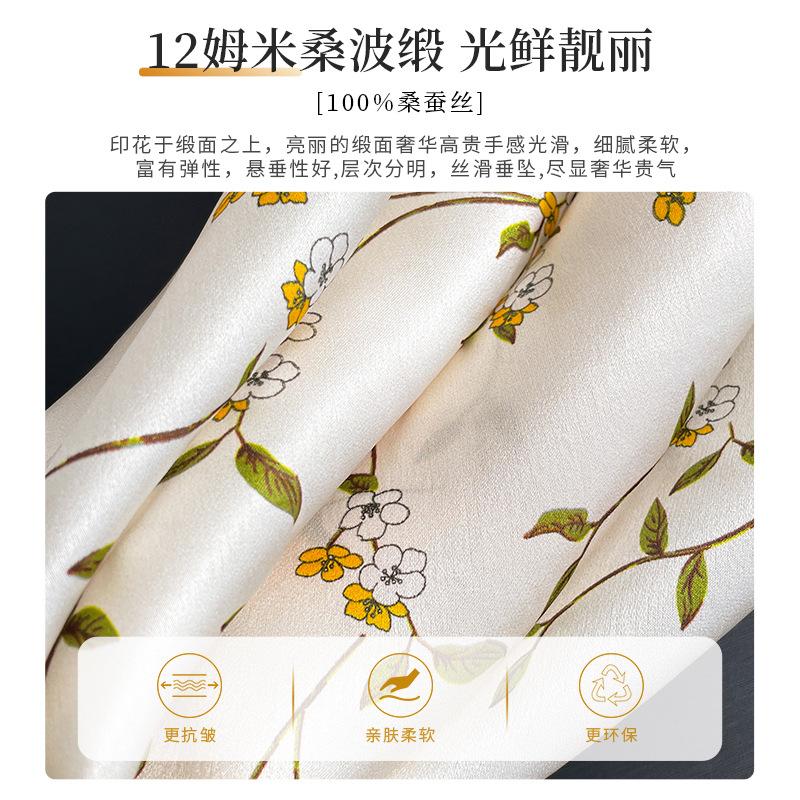100% Pure Silk Scarf Women Neck Hair Foulard High Quality Bandana Square Headband Hijab Print Poncho Scarves Pashmina Sjaals