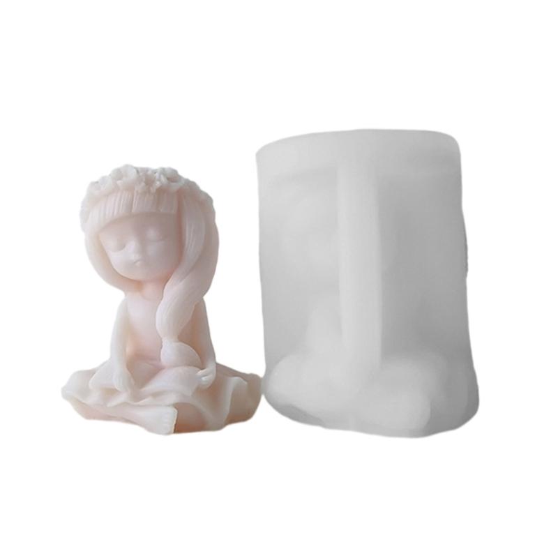 

Handmade Girl Shaped Candle Mold Quality Gypsum Dolls Silicone Mold for DIY Aromatherapy Candle Plaster Tabletop Decors