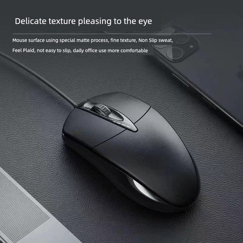 

Mouse Wired Specially for Gaming Mute Mechanical Office Neutral Applicable to HP Dell Lenovo Computer Office black mouse Official standard