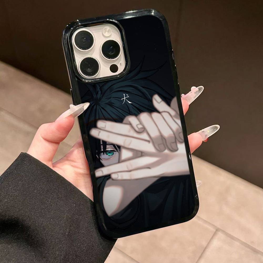 Anime Fushiguro Megumi Jujutsu Kaisen Phone Case For Iphone 11 12 13 14 15 Pro Max 17 16 Plus Hard PC+TPU Back Cover