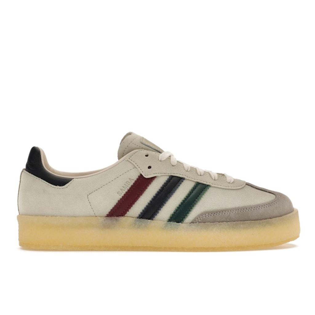 Ronnie Fieg X Clarks X Adidas 8th Street Samba Kithmas Collection - Multi-Color Stripes Men Sneakers Cream Chalk-White Collegiate-Green IE4032