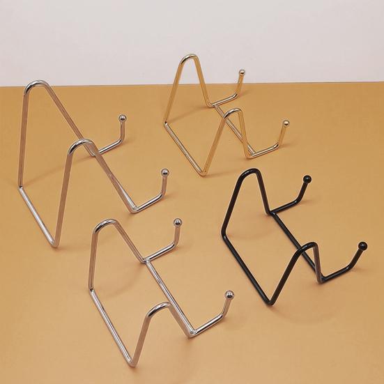 Metal Plate Display Stand Picture Frame Easel Tabletop Picture Stand Wire Easel for Display Photo Frame Book Sign Vinyl Record