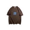Pure Cotton Shoulder Short-sleeved T-shirt Women's American High Street Niche Design Sense Summer New Half-sleeved Loose Large-size Top
