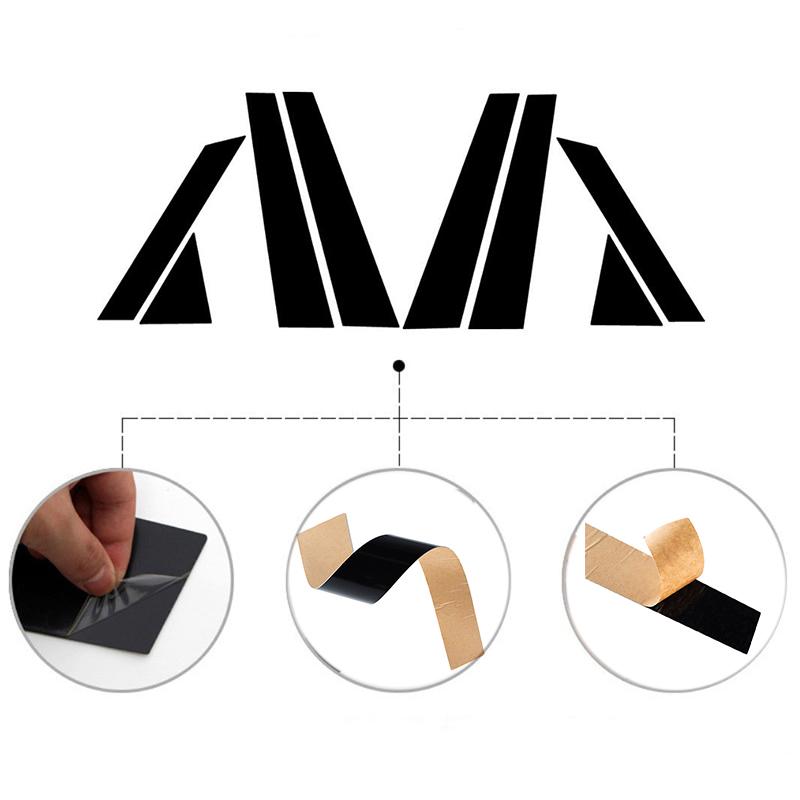 Glossy Black For Jaguar XF X260 XE X760 2015 2016-2023 Polished Pillar Posts Car Window Trim Cover BC Column Stickers