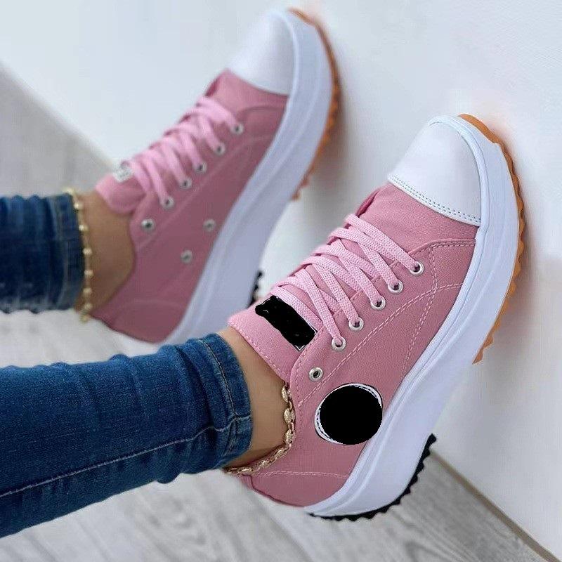 Shoes  Spring and Autumn New Canvas Shoes Breathable High-top Casual  Shoes Thick-soled Lace-up Heightening Shoes