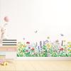 Creative Plants Flowers Butterflies Skirting Boards Wall Stickers Decoration Living Room Bedroom Waistline Home Decor Self-adhesive
