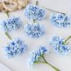Mini Silk Hydrangea Bouquet 6 Heads Fake Plants Artificial Carnation Bouquet  Mother's Day Decor