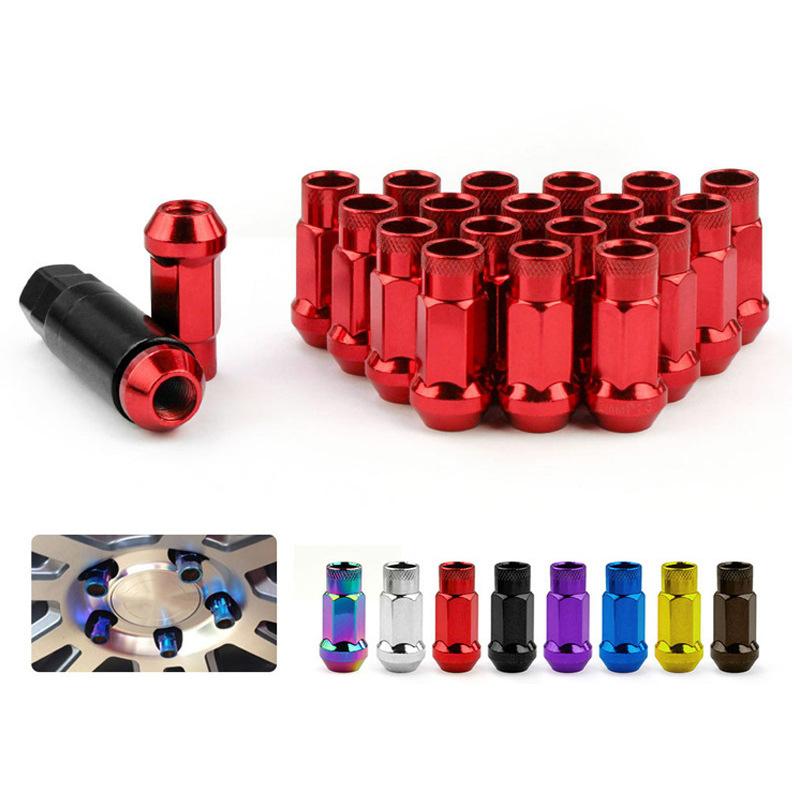 Car Modification Screws Wheel Hub Nuts Hexagonal Lightweight Racing Tire Nuts M12x1.5 M12x1.25 Wheel Hub Screws