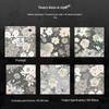 Retro Floral Journal Collage Stickers: Large Night Color Prosperous Flowers Pack