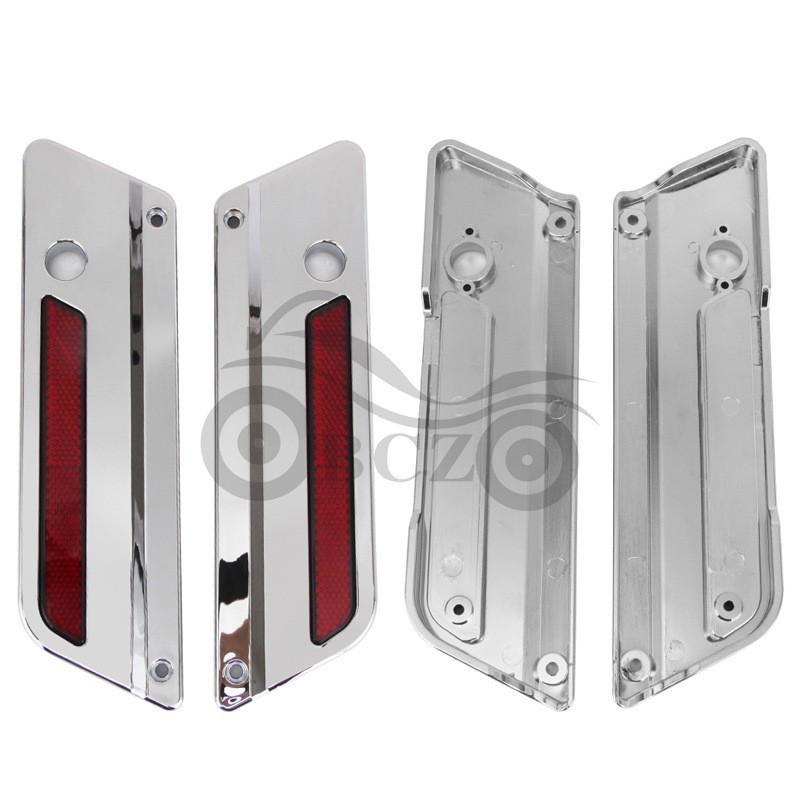Cross Style Side Box Lock Cover for Harley Big Glide Double Headlight Road Glide