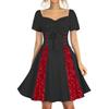 Abito Gotico Scuro da Donna Pizzo Pizzo Spalla Scoperta Abito Vintage