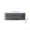 RGB Gaming Keyboard 8000mAh Battery Corded Type-C Triple-Connection