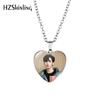 Gorgeous Bts Heart Shaped Necklace Featuring Park Jimin And Gold Plated Design