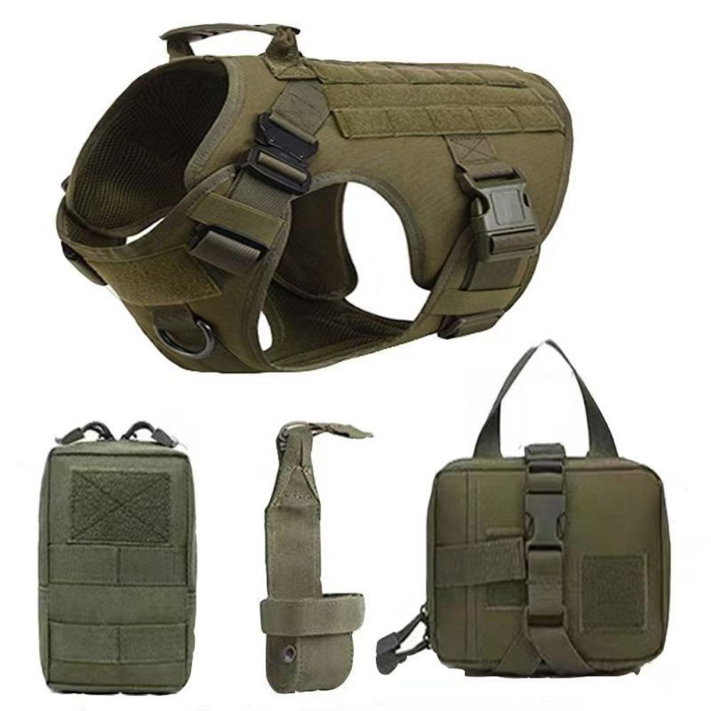 Zhongyi dog suit set, outdoor dog vest, multi-functional water cup cover, medical bag ins wind