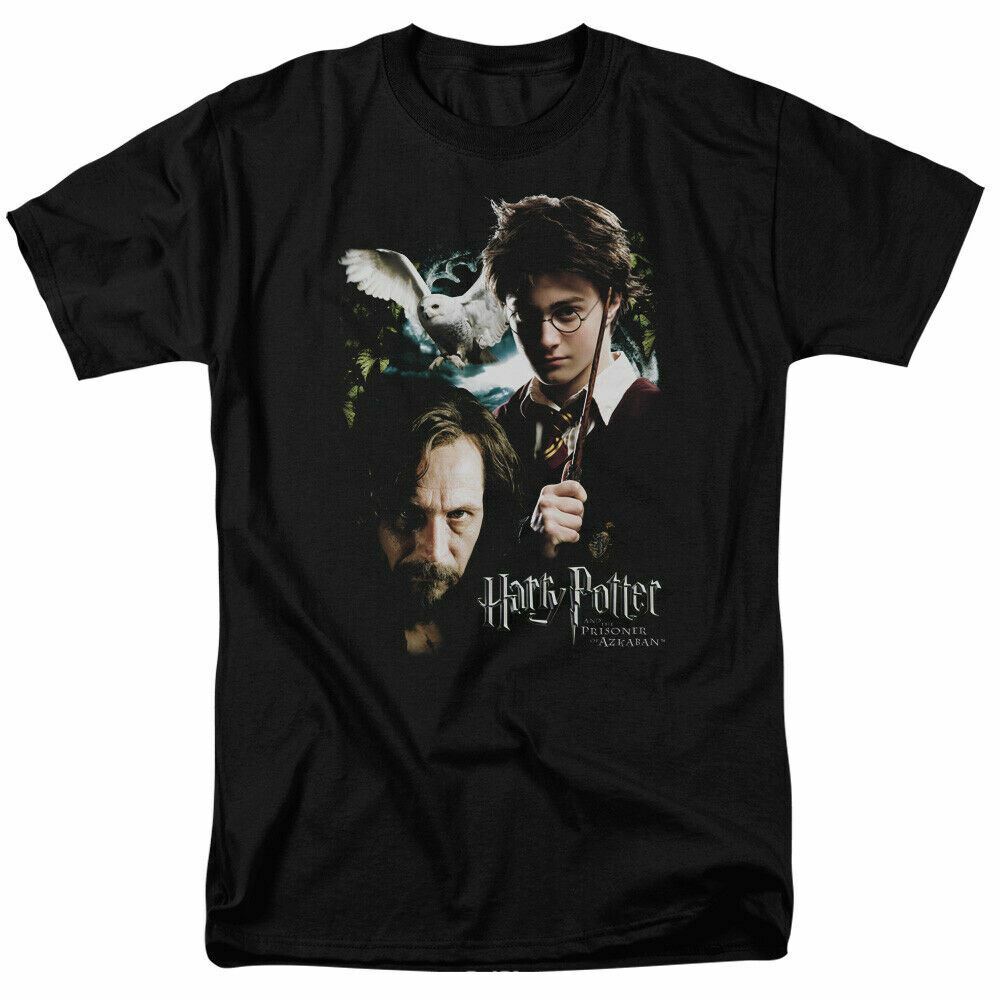 26 Harry Potter Harry and Sirius T Shirt Mens Licensed Wizard Movie Tee Black Unisex T-Shirt M